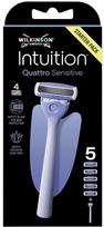 Skustuvas Wilkinson Sword Quattro Intuition Sensitive, 5 vnt