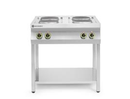 Elektrinė viryklė Kitchen Line, 4 kaitviėčių, ant atviro pagrindo, HENDI, Kitchen Line, 400V/10400W, 800x700x(H)900mm