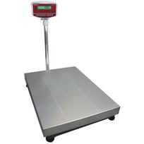 Nerūdijančio plieno elektroninės svarstyklės su kolona, 150 kg x 10 g