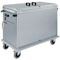 Vežimėlis „Bain-Marie“ 2x GN 1/1, 1 T°, su dangčiais, spintelė su atverčiamomis durelėmis