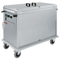 Vežimėlis „Bain-Marie“ 2x GN 1/1, 2 T°, dangčiai, spintelė su atverčiamomis durelėmis