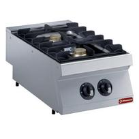 Dujinė viryklė su 2 degikliais, 2x 5,5 kW – viršutinė dalis