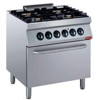 Viryklė su 4 degikliais 5,5 kW + elektrinė krosnelė GN 2/1