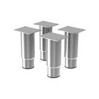 4 reguliuojamų nerūdijančio plieno kojelių rinkinys (aukštis 125 mm)