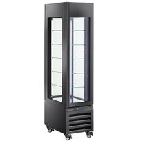 FULL vitrina 260 l, 5 stikliniai lygiai, vėdinama – KONDITERIJOS GAMINIAI – JUODA