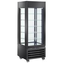 FULL vitrina 440 l, 5 stikliniai lygiai, vėdinama – LEDAI IR KONDITERIJOS GAMINIAI – JUODA