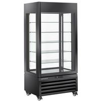 FULL vitrina 600 l, 5 stikliniai lygiai, vėdinama – LEDAI IR KONDITERIJOS GAMINIAI – JUODA
