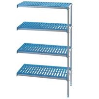 Kampinis stovas iš anoduoto aliuminio, 4 lygiai „Modular Rack“