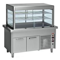 Šaldomoji vitrina ir šaldomoji spintelė 4x GN 1/1