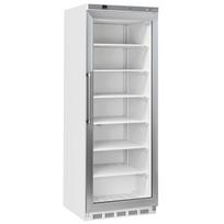 Šaldiklis, stiklinės durys, statinis, 400 litrų – baltas