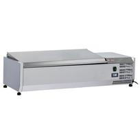 Viršutinė lentyna  3 x GN 1/3 ir 1 x GN 1/2 – 150 mm, su nerūdijančio plieno dangčiu