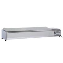 Viršutinė lentyna 8 x GN 1/3 -150 mm, su nerūdijančio plieno dangčiu