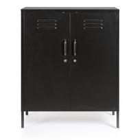 Juodos spalvos iš metalo su užraktu spintelė 80x101,5x40 cm Cambridge – Yes Everyday