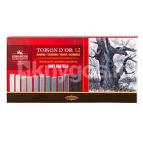 Sausų pastelių rinkinys 12vnt pilkų atsp.8592G