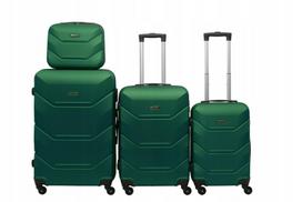 Lagaminų su ratukais rinkinys 4in1 Bagia, žalias