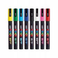 Uni Posca markeriai su dažais, 8 vnt.
