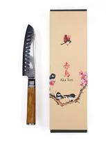 „Aka Tori“ Santoku peilis iš damasko plieno 5" – „Kyoto Olive“