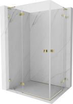 Mexen Lunar L Dvigubas kairysis dušo kabinos segmentas 110 x 75 cm, permatomas, auksinis - 834L-110L-075P-50-00