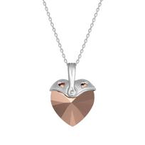 Kaklo papuošalas moterims DiamondSky "Cupid (Rose Gold)" su Swarovski kristalais