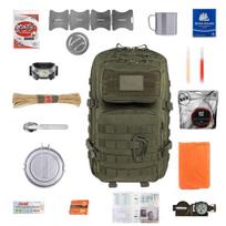 Išgyvenimo kuprinė 36 l su įranga – ​​Brytzky Tactical Polygon Olive V2 | 72 val. krepšys | Evakuacijos krepšys | Bug Out krepšys