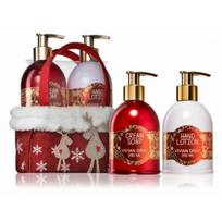 Rankų priežiūros rinkinys Vivian Gray Red Christmas: skystas rankų muilas, 250, ml + rankų ir kūno losjonas, 250 ml