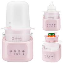 Buteliukų šildytuvas-sterilizatorius su išimamu indu, 400 W – Lionelo ThermUP 4.0 Pink Mist