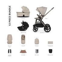 Venicci UPLINE 3 Pebble universalus vežimėlis 3in1, 12 dalių rinkinys