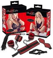 Raudonas/juodas Bdsm Rinkinys - 5 Dalys