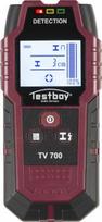 Digital wall scanner Testboy TV 700, metal detection up to 80 mm, live wires up to 50 mm, backlit LCD, red/black 61707000 | 4028532207007