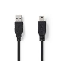 Kabelis USB2.0 A kištukas - mini USB B kištukas 2.0m juodas