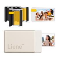 Nešiojamasis Liene Pearl N200 Pro 2x3 nuotraukų spausdintuvo rinkinys (aukso spalvos)