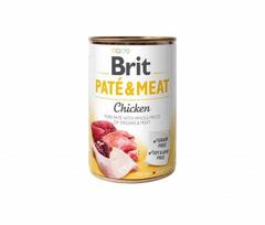 Konservuotas ėdalas šunims BRIT CARE vištiena PATE&MEAT su vištiena, 400g