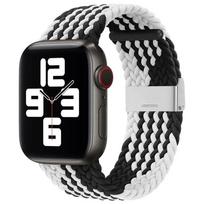 Išmaniojo laikrodžio Apple 2/3/4/5/6/7/SE pintas Hurtel dirželis, Juodos su balta spalvos, 40/41/38mm