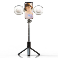 iLike OEM asmenukių lazda MINI - su nuimamu „Bluetooth“ nuotolinio valdymo pultu, trikoju ir 2 LED lemputėmis - P40S-F Juodas