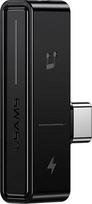 USB adapteris Usams AU12 USB-C - 3.5 mm lizdas + USB-C Juodas (66867-uniw)