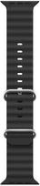 iWear Dirželis S1 Griovuotas Minkštas Siliconinis 20mm Dirželis Apple Watch 49mm / 45mm / 44mm / 42mm Juodas (IW-S1-BK)