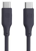 Evelatus FlexCharge III USB-C uz USB-C 60W Ātrā Silikona Vads 1.2M Pelēks