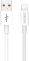 Jellico B1 Izturīgs-Mīksts iPhone un iPad Lightning uz USB Datu un Ātrā Lādētāja Vads 1m Balts