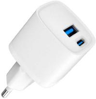 Evelatus Premium 35W Dual-Port USB-C + USB-A ātrā lādētājs Balts