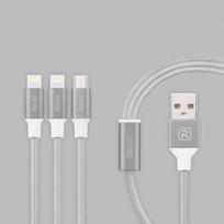 Delock Recci Universal Delicate RCS-H120 3 in 1 Micro USB + 2 x Lightning Fast Charging 1,2 m Pilkas
