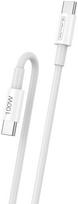 Jellico B22 Super ātrs universāls USB-C uz USB-C datu un ātrās PD 100W 20V/5A uzlādes kabelis 1m Balts