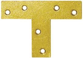 Montavimo kryžminė plokštelė, 70 x 50 x 16 x 2 mm, geltonai cinkuota