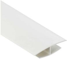 PVC dailylentės sujungimo profiliuotis H-101 (309,317), baltos sp., 3 m ilgio