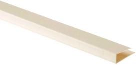 PVC dailylentės pradžios profiliuotis J-143 (302, 318), 3 m ilgio