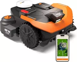 WORX vejapjovės robotas su akumuliatoriumi, AI kliūčių atpažinimu, iki 3000 m², WR330E
