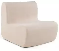 Fotelis Grindinis pufas smėlinis