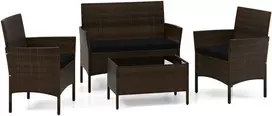 Lauko baldų komplektas Lauko ratano baldų komplektas 4 vnt.