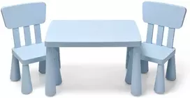 Vaikų stalas ir 2 kėdės Mėlyna 3 vnt.