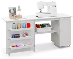 Siuvimo stalas 158 x 50 x 75 cm baltas