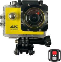 iWear K1 Ultra HD 4K 16Mpix Wi-Fi Sporta Kamera ar 2'' LCD Tālvadību & 8x Fiksācijas Komplekts Dzeltena